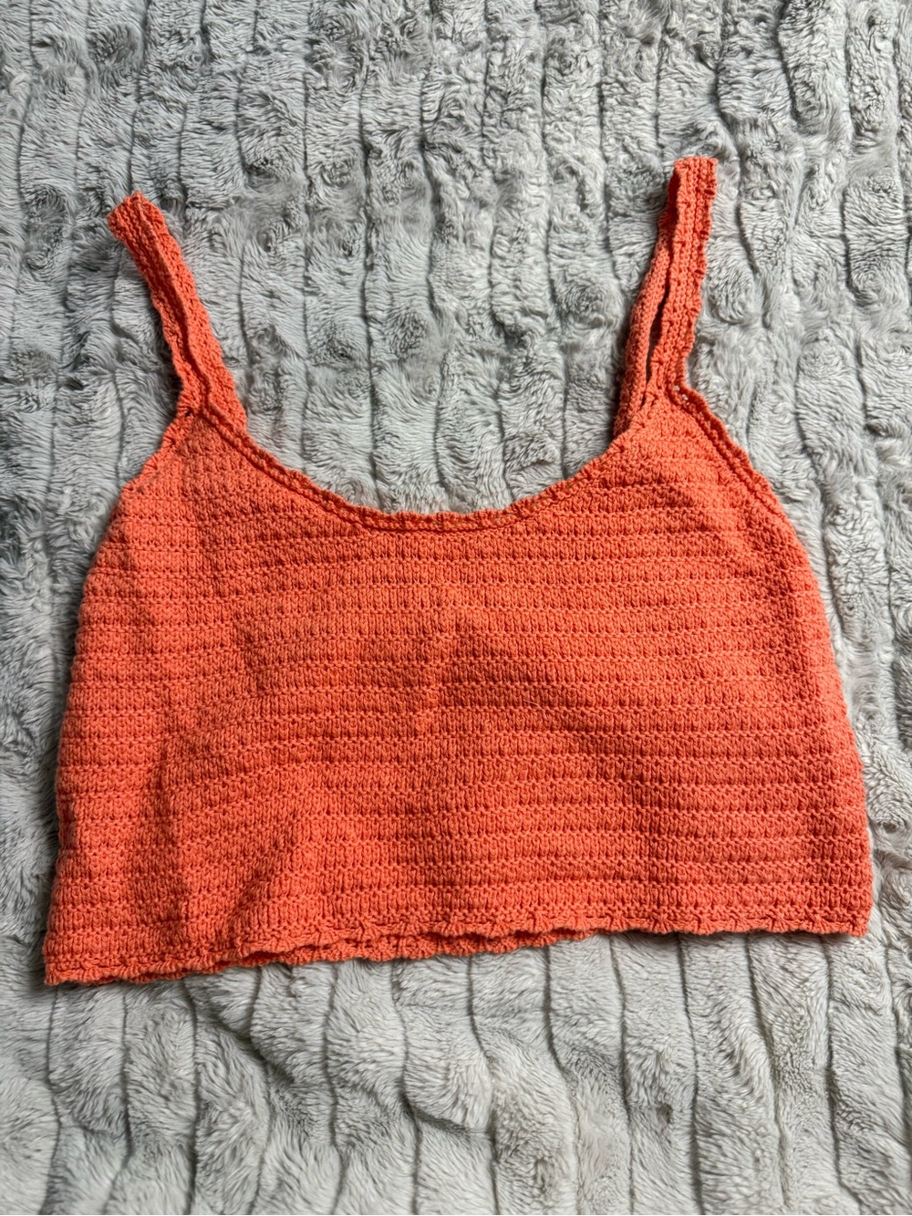 Orange Crochet Tank Top